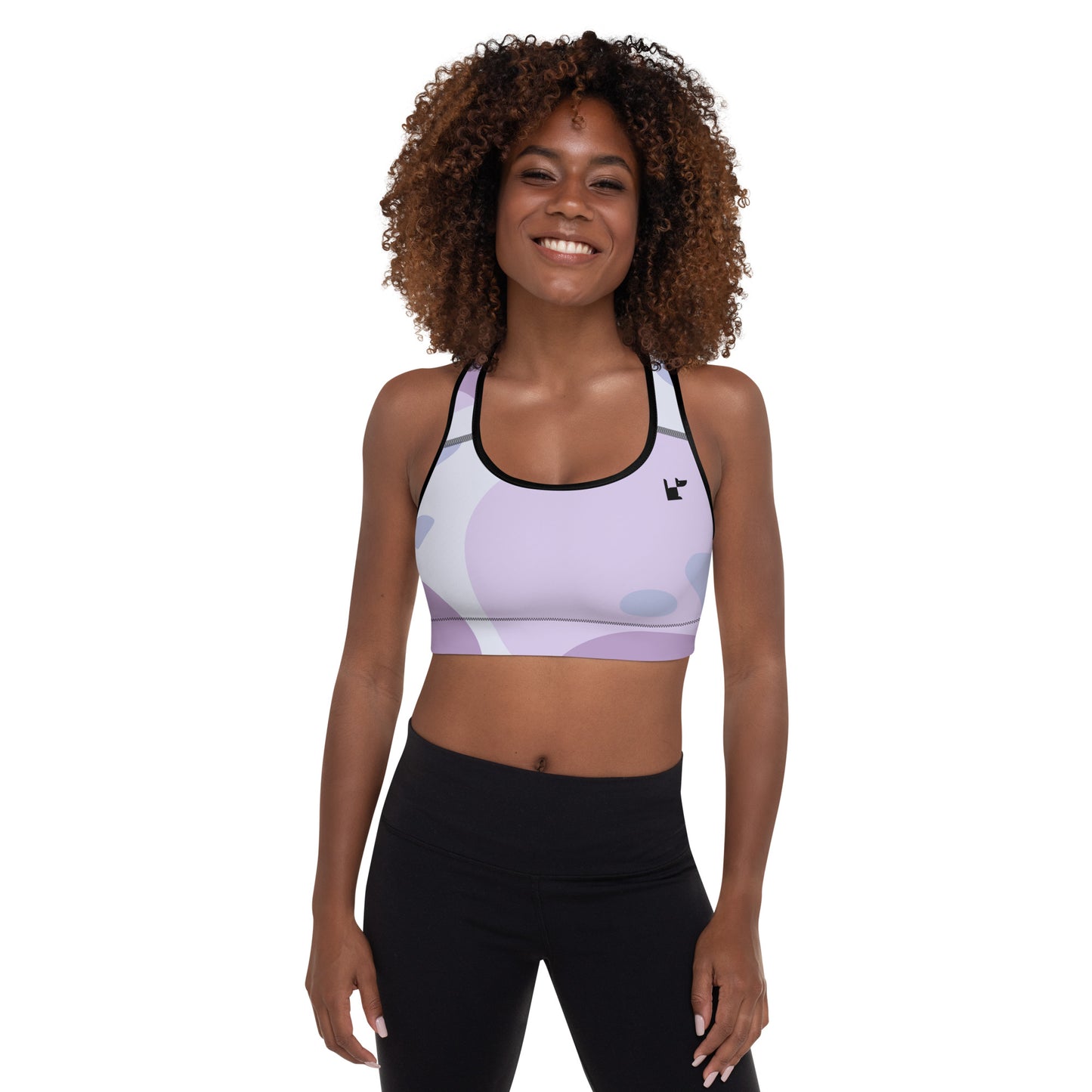 PADDED SPORTS BRA - DIGITAL LAVENDER