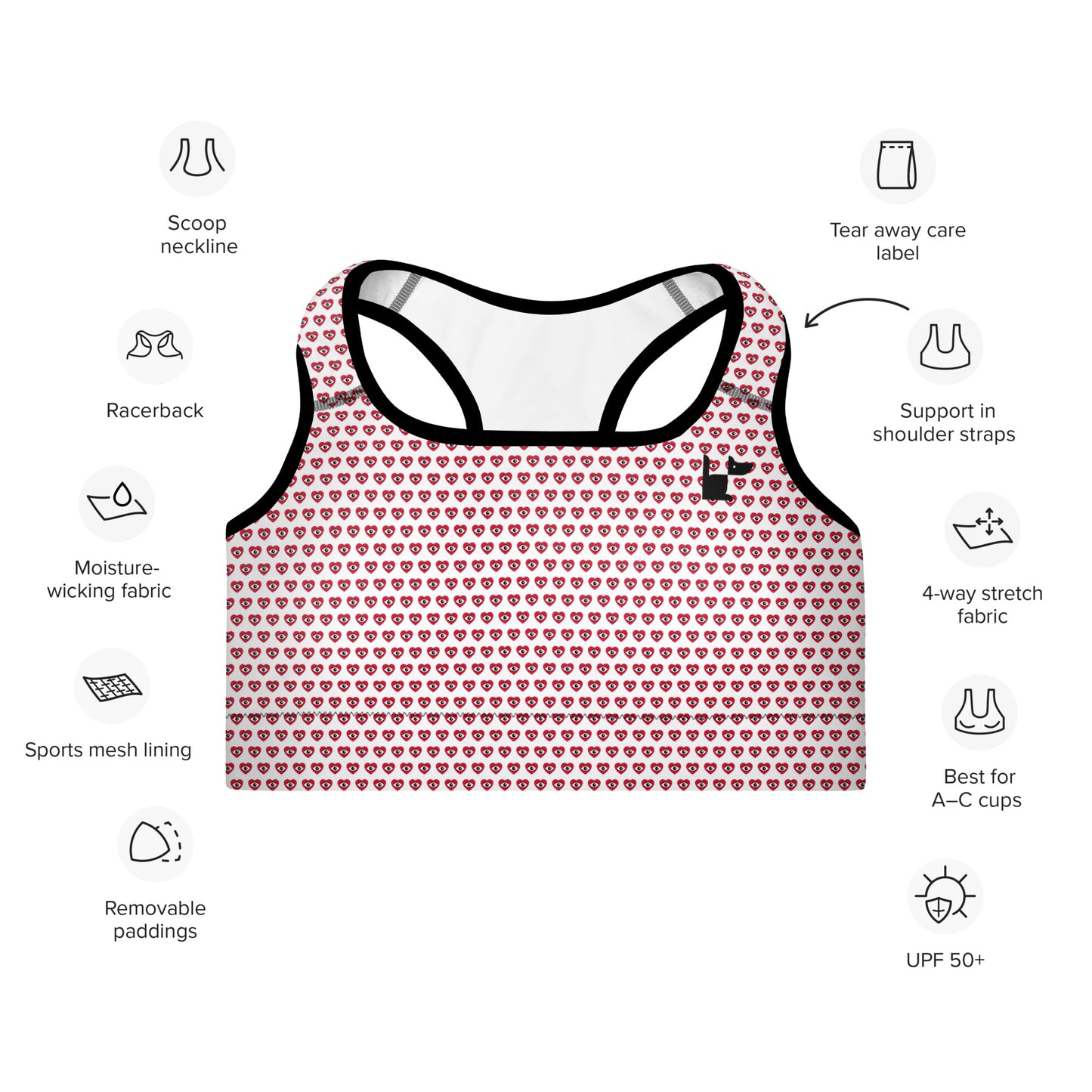 PADDED SPORTS BRA - LOVEBIRD