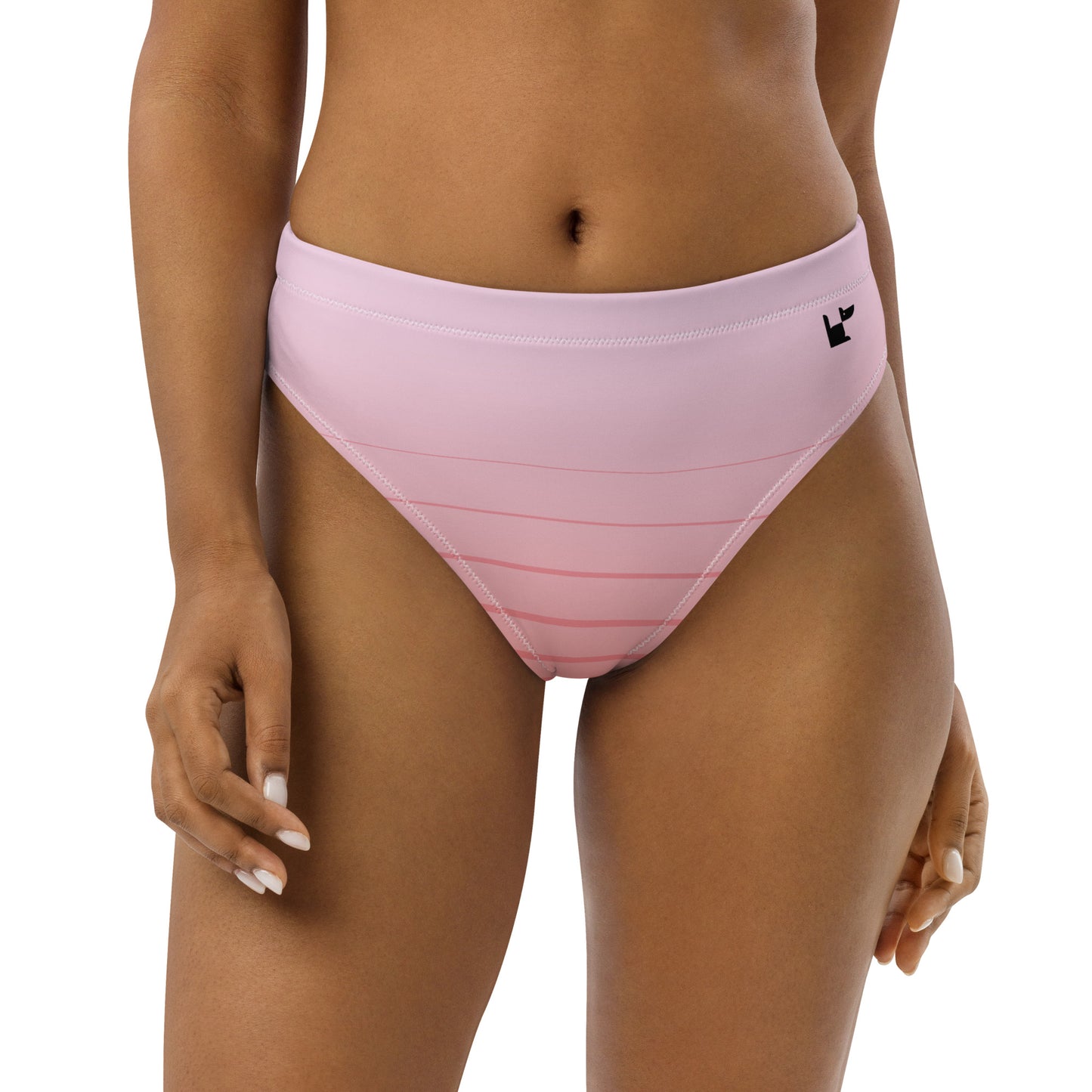 RECYCLED HIGH-WAISTED BIKINI BOTTOM - PINKLINE