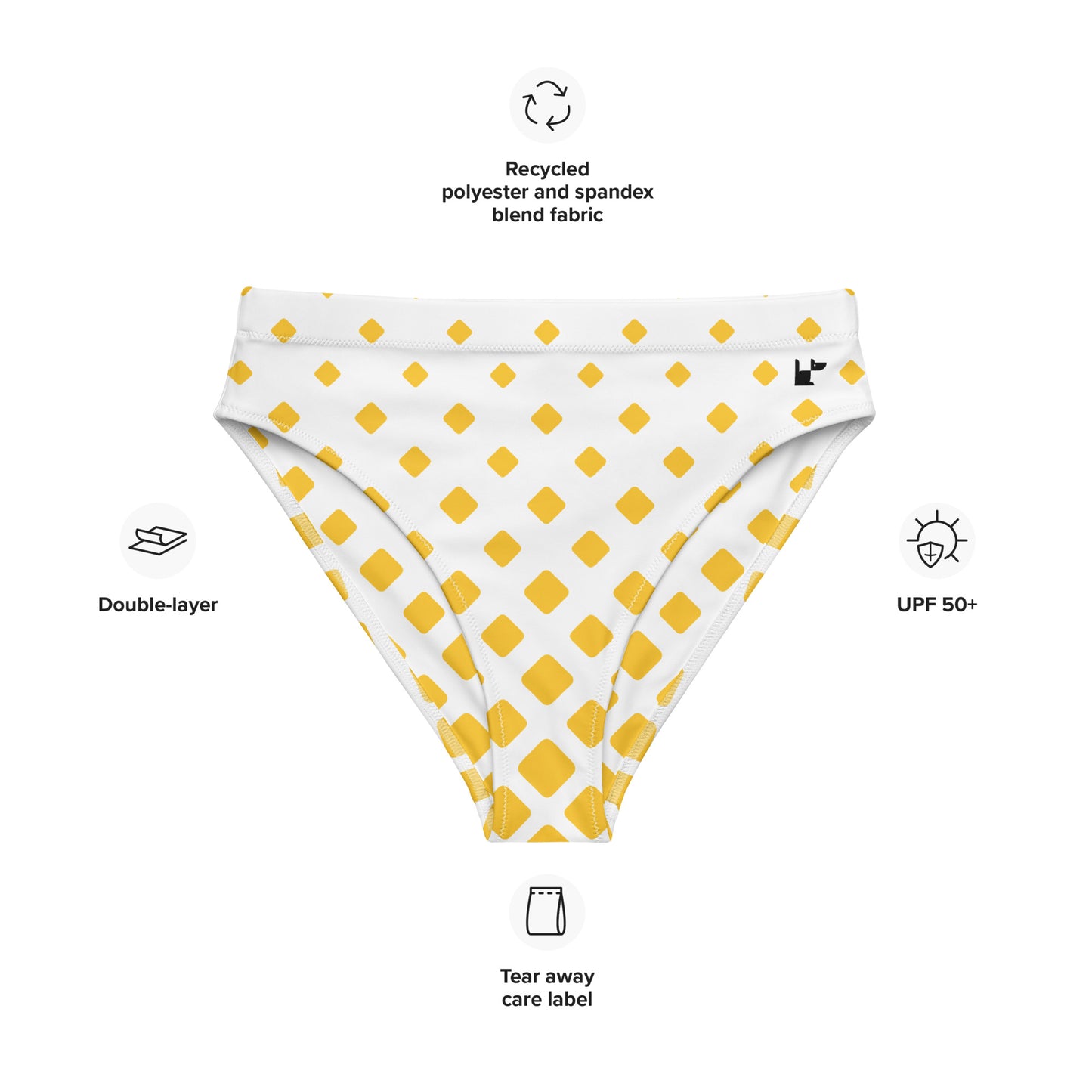 RECYCLED HIGH-WAISTED BIKINI BOTTOM - SUNRISE