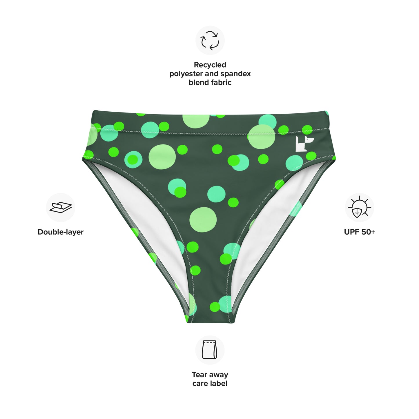 RECYCLED PADDED BIKINI BOTTOM - GREENLAND