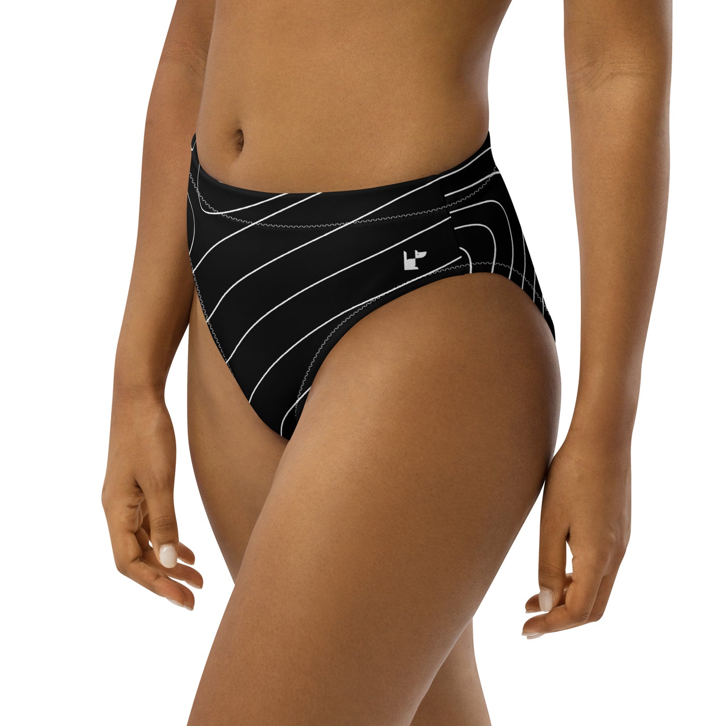 RECYCLED HIGH-WAISTED BIKINI BOTTOM - NIGHT