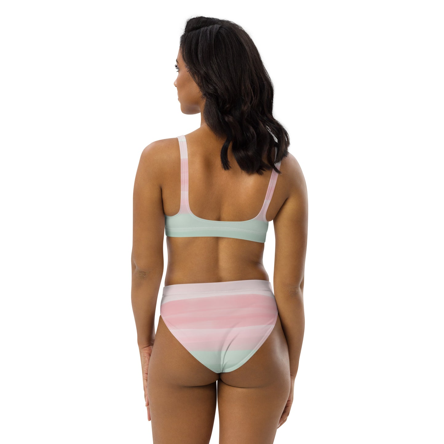 RECYCLED HIGH-WAISTED BIKINI - ICE CREAM