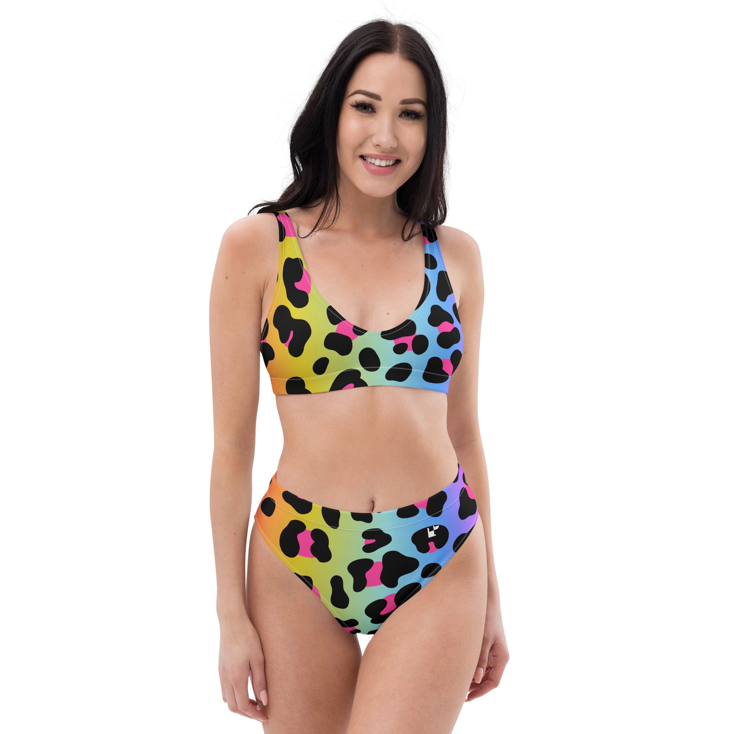 RECYCLED HIGH-WAISTED BIKINI - WILD CAT