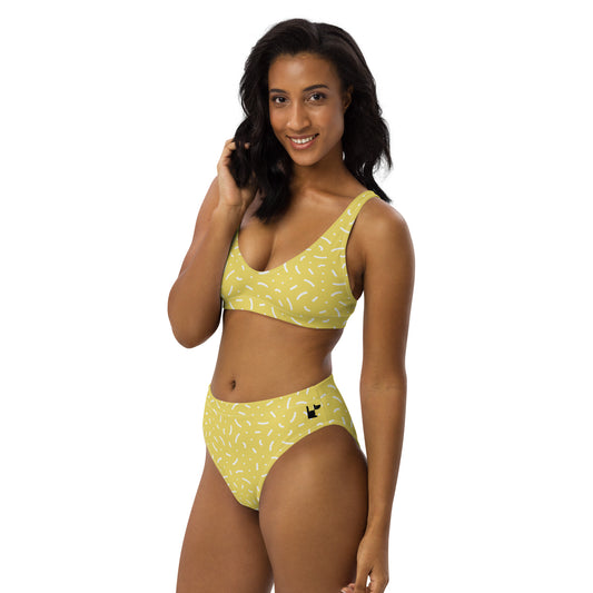 RECYCLED HIGH-WAISTED BIKINI - DOTS AND DASHES