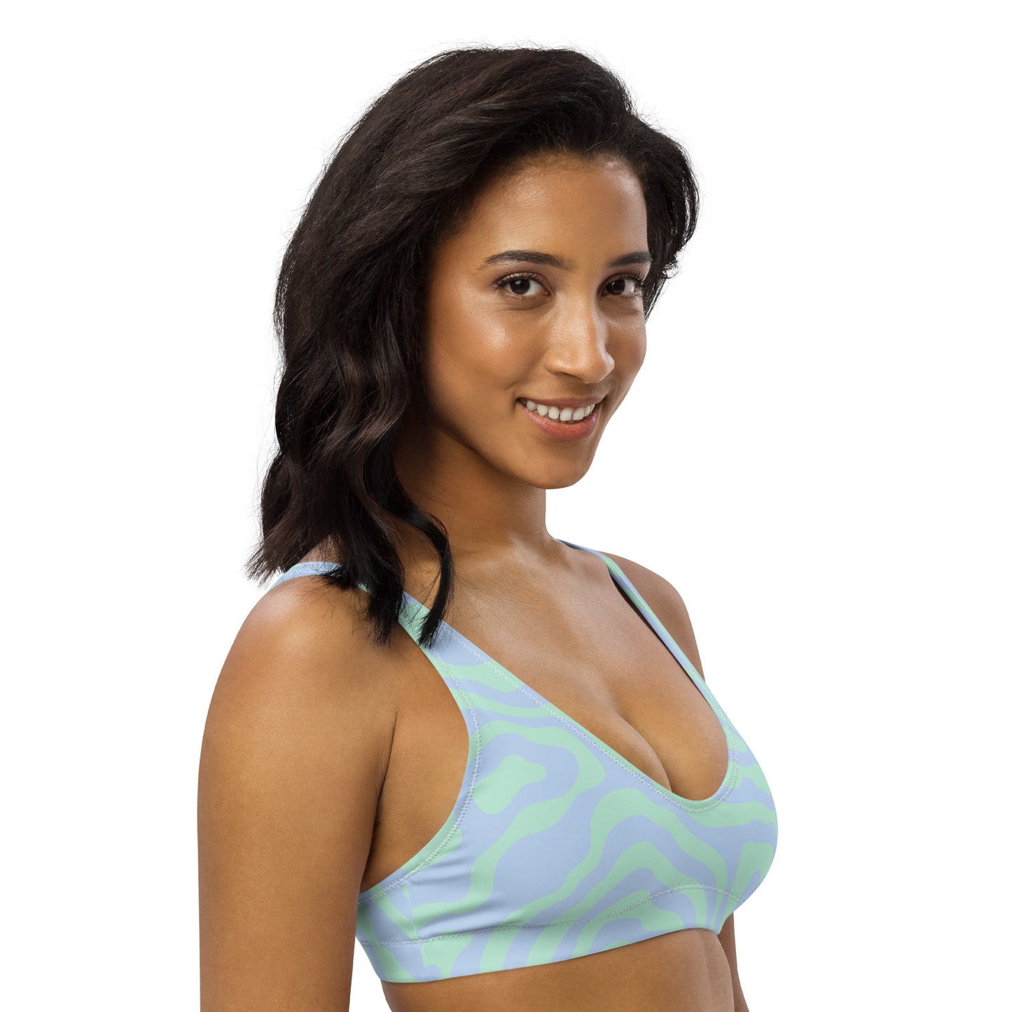 RECYCLED PADDED BIKINI TOP - CLOUD