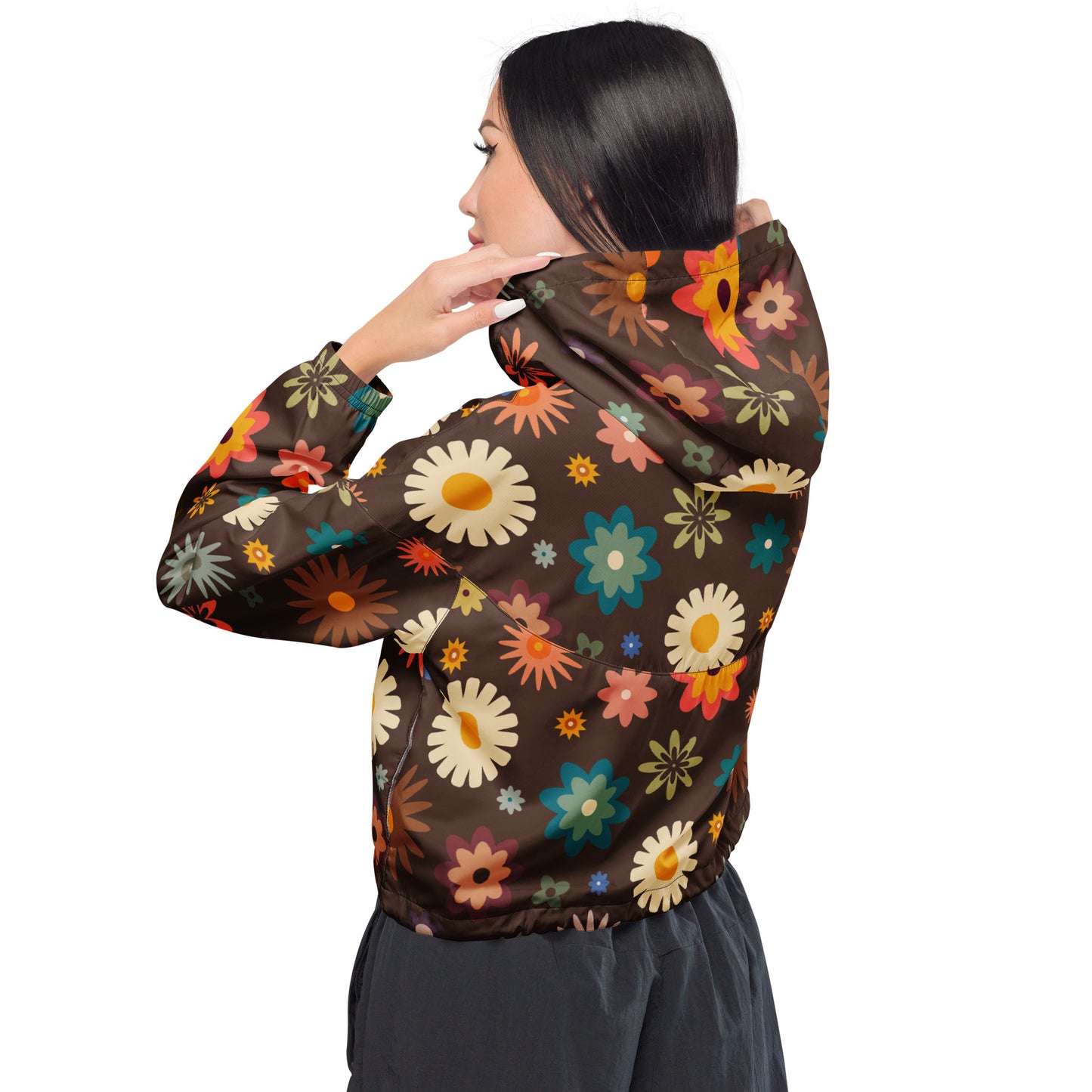 WOMEN'S CROPPED WINDBREAKER - BOUQUET