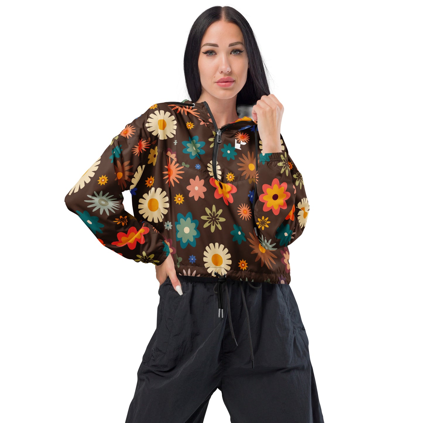 WOMEN'S CROPPED WINDBREAKER - BOUQUET