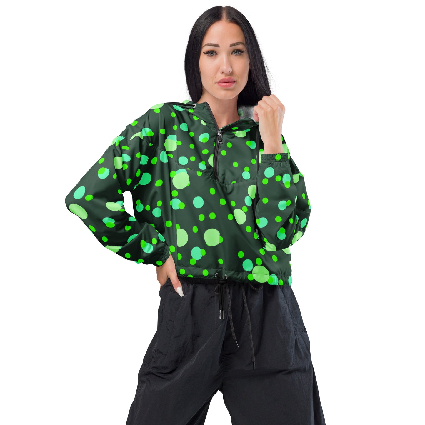 WOMEN'S CROPPED WINDBREAKER - GREENLAND