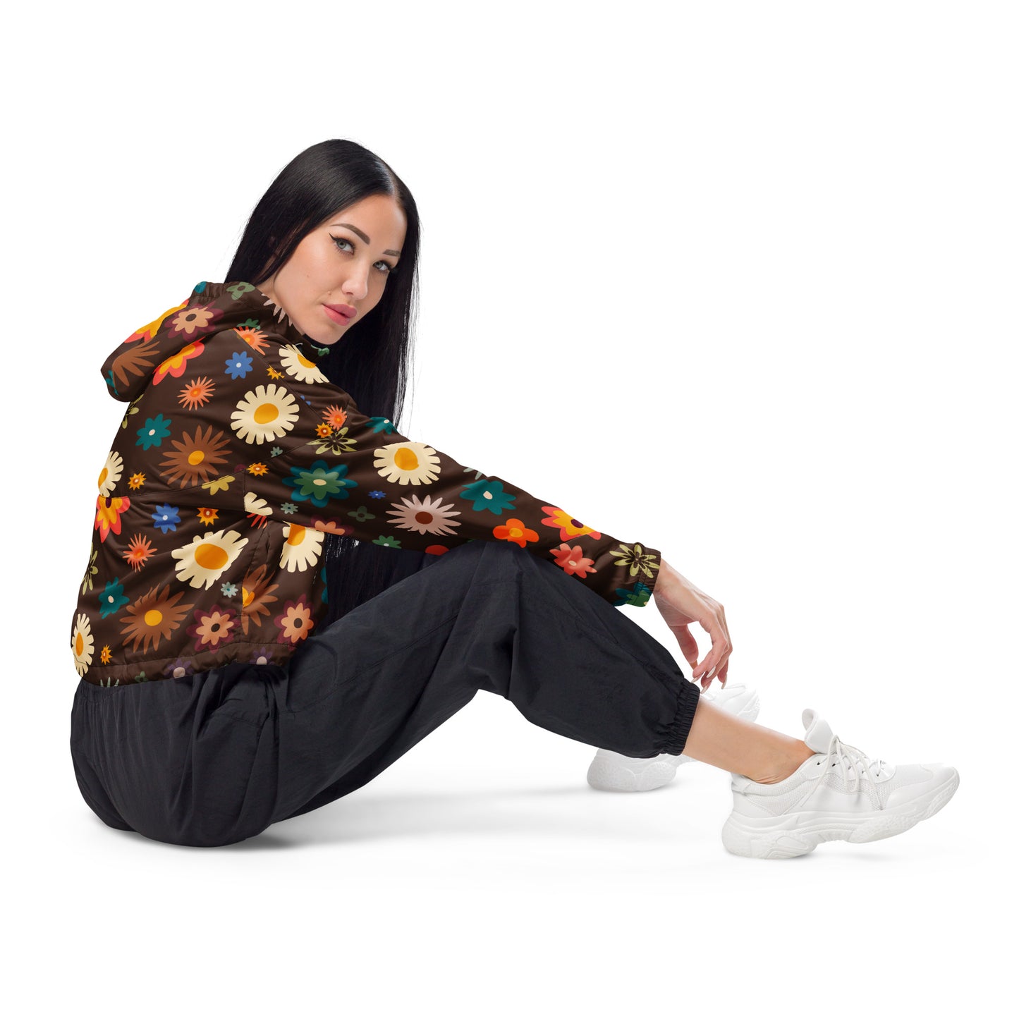 WOMEN'S CROPPED WINDBREAKER - BOUQUET