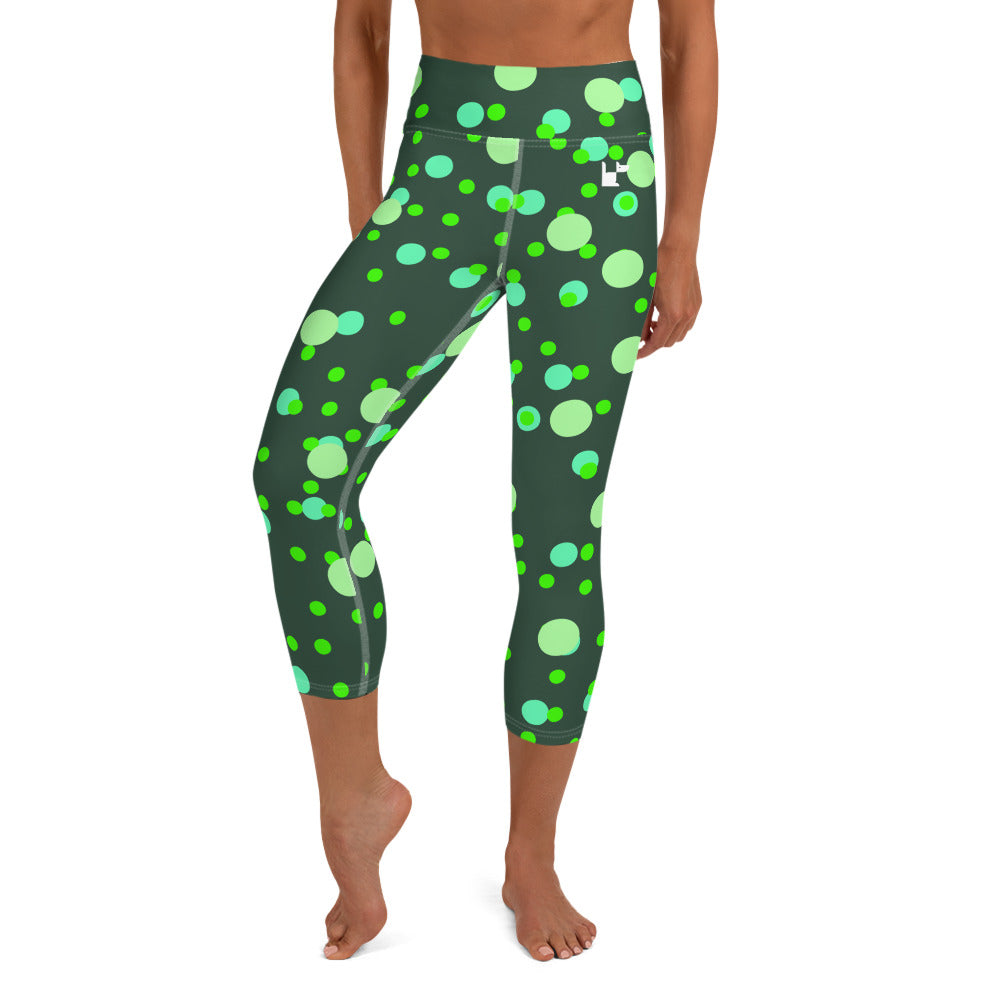 YOGA CAPRI LEGGINGS - GREENLAND