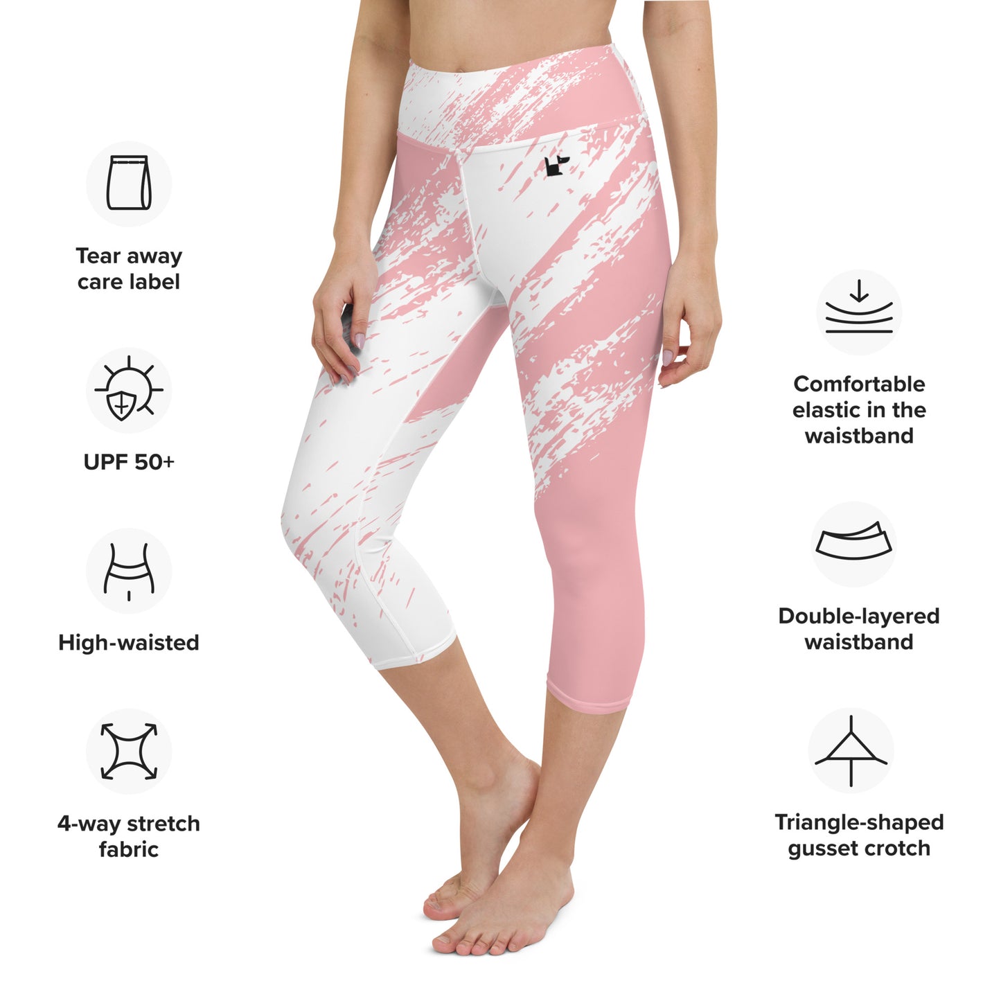 Yoga Capri Leggings - Peaches