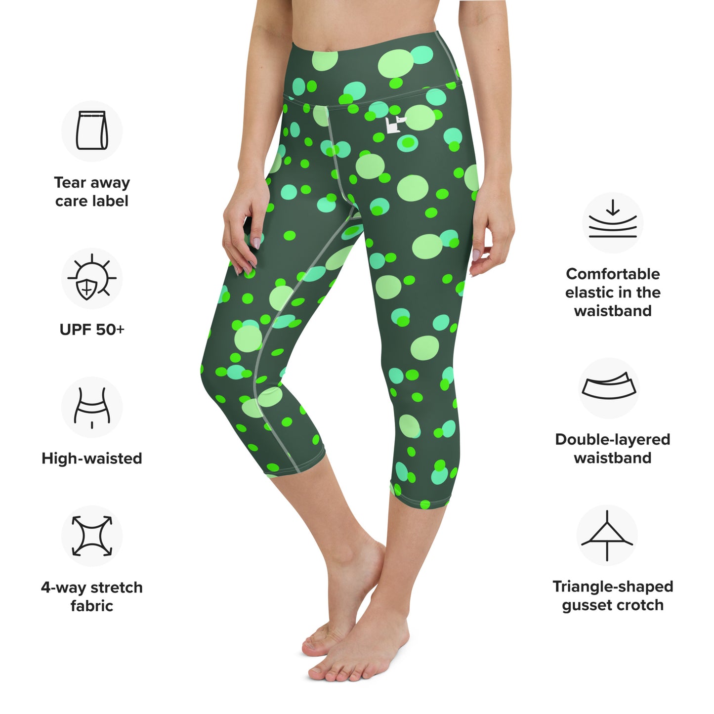 YOGA CAPRI LEGGINGS - GREENLAND