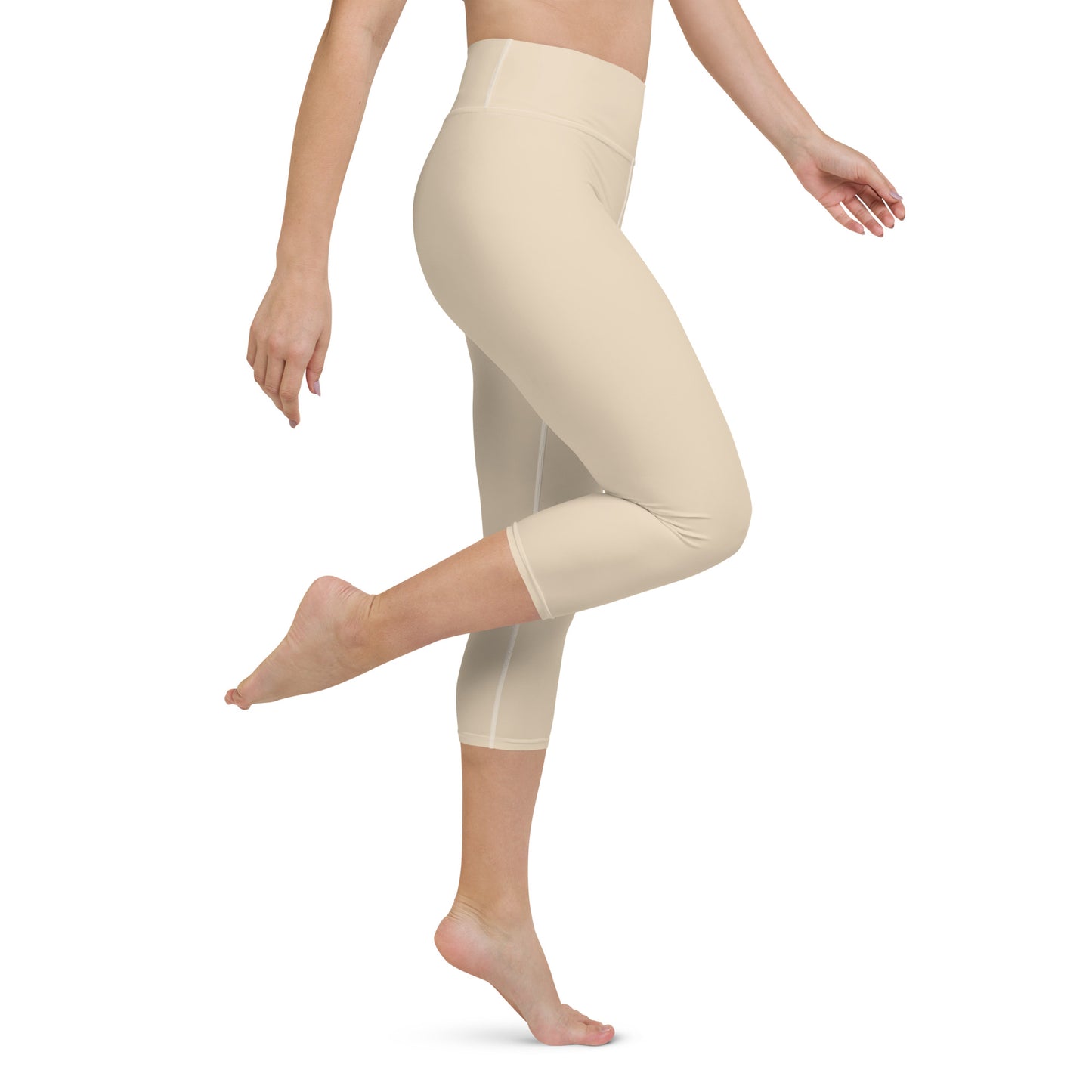 Yoga Capri Leggings - Sand