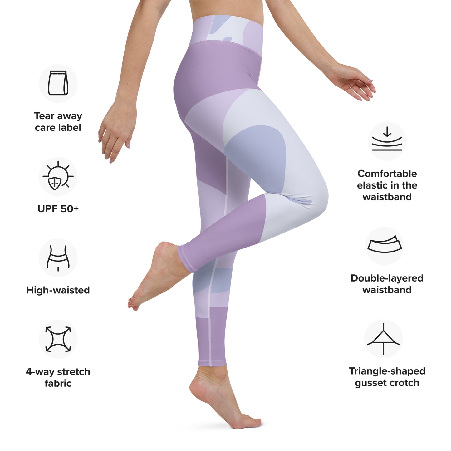 Yoga Leggings - Digital Lavender